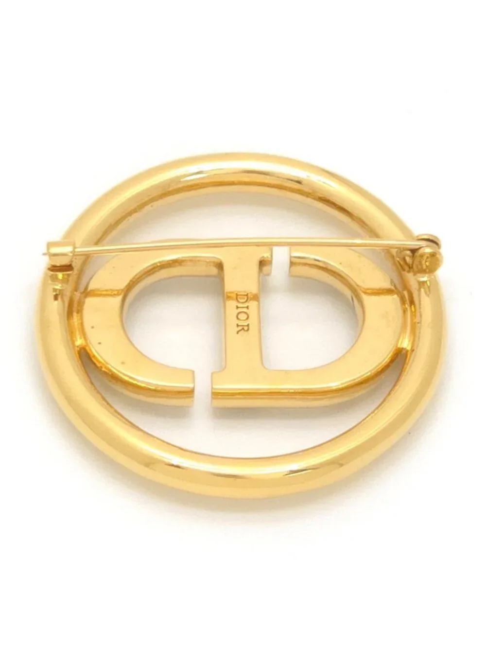 Dior 30 Montaigne CD Brooch Resin Pearl CD Signature Gold-Tone Metal